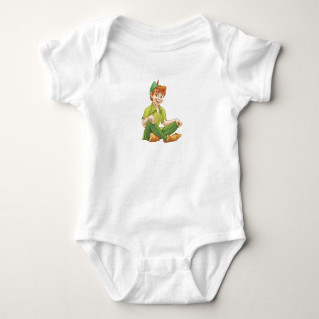 Peter Pan Sitting Down Disney Baby Bodysuit (Front)