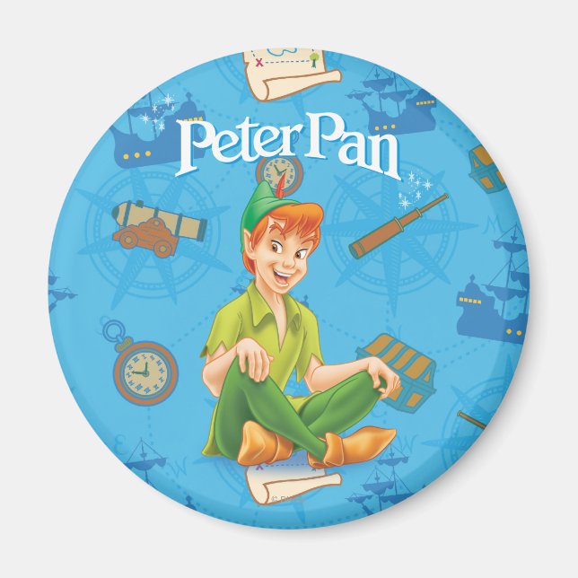 Peter Pan Sitting Down Magnet (Front)