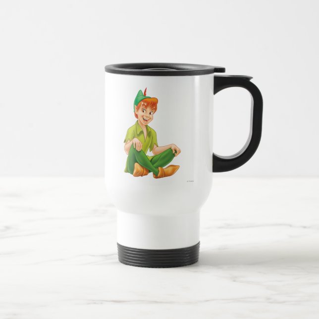 Peter Pan Sitting Down Travel Mug (Right)