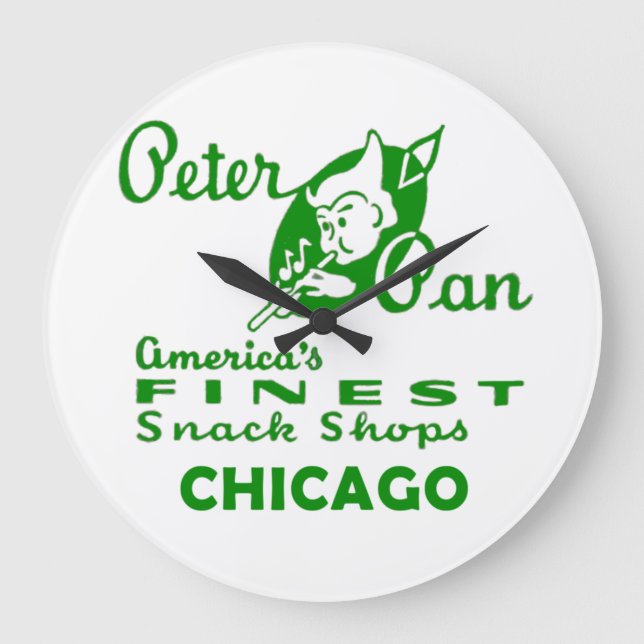Peter Pan Snack Shop, Chicago Large Clock (Front)