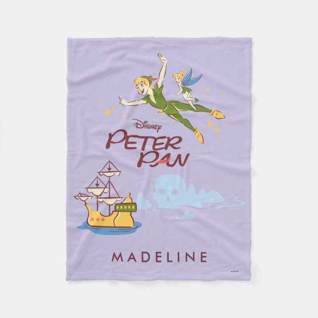 Peter Pan & Tinkerbell Fleece Blanket (Front)