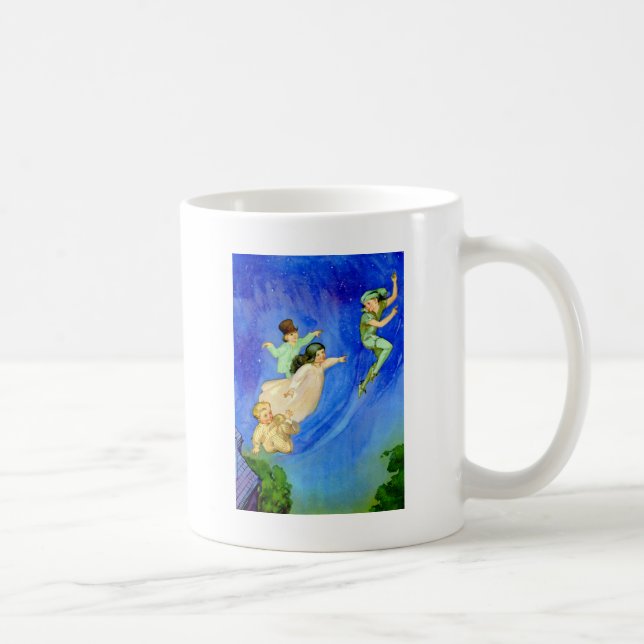 PETER PAN, WENDY, JOHN AND MICHAEL FLY AWAY COFFEE MUG (Right)