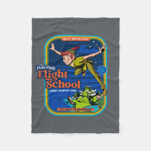 Peter Pan's Flight School Fleece Blanket