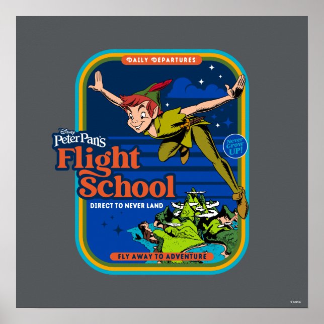 Peter Pan's Flight School Poster (Front)