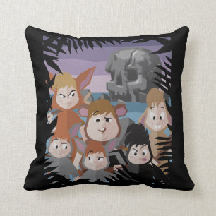 Peter Pan's Lost Boys At Skull Rock Throw Pillow