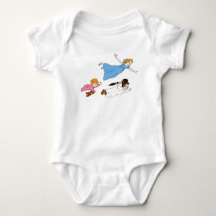 Peter Pan's Wendy, John and Michael Darling Flying Baby Bodysuit