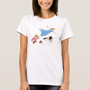 Peter Pan's Wendy, John and Michael Darling Flying T-Shirt