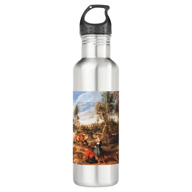 Peter Paul Rubens Milkmaids with Cattle in a Lands 710 Ml Water Bottle (Front)