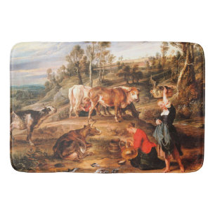 Peter Paul Rubens Milkmaids with Cattle in a Lands Bath Mat