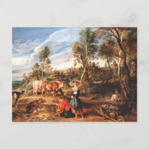 Peter Paul Rubens Milkmaids with Cattle in a Lands Postcard