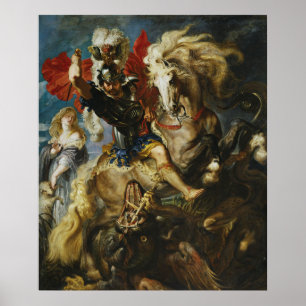 Peter Paul Rubens   St George Battles the Dragon Poster