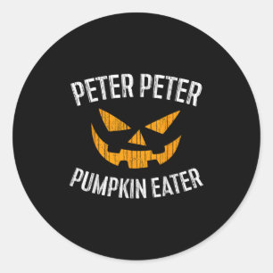 Peter Peter Pumpkin Eater Halloween Costume Shirt Classic Round Sticker