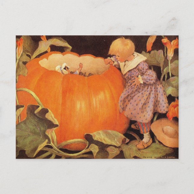 Peter, Peter, Pumpkin-Eater Nursery Rhyme Postcard (Front)
