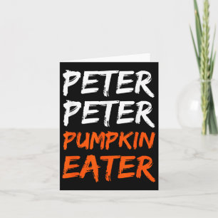 Peter Pumpkin Costume Eater Halloween Card