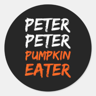 Peter Pumpkin Costume Eater Halloween Classic Round Sticker