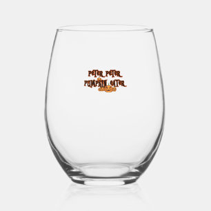 Peter Pumpkin Eater Pumpkin Pie Lover Halloween Th Stemless Wine Glass