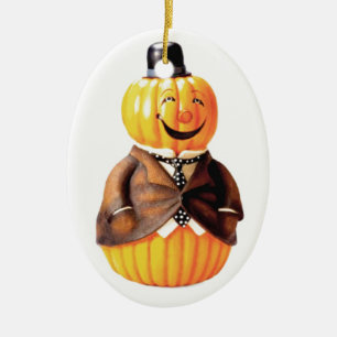Peter Pumpkin Man Ceramic Ornament