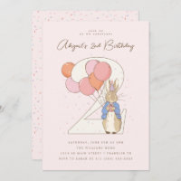 Peter Rabbit 2nd Birthday Pink Confetti