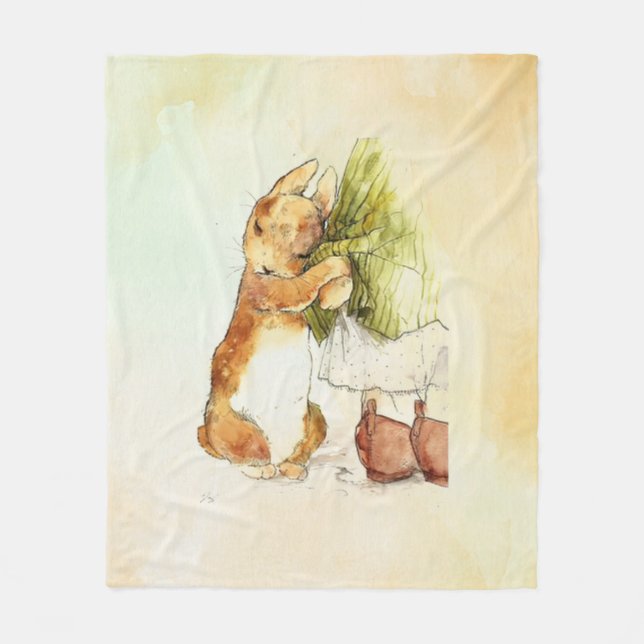Peter Rabbit 9  Fleece Blanket (Front)