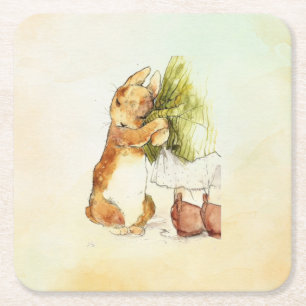 Peter Rabbit 9   Square Paper Coaster
