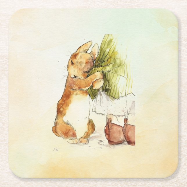 Peter Rabbit 9   Square Paper Coaster (Front)
