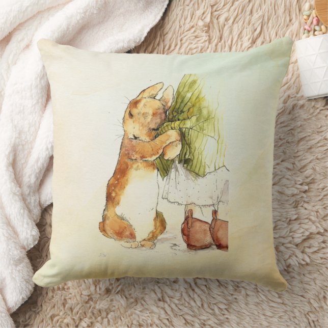 Peter Rabbit 9  Throw Pillow (Blanket)