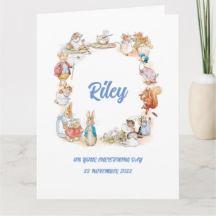 Peter Rabbit and Friends Christening/Baptism Card