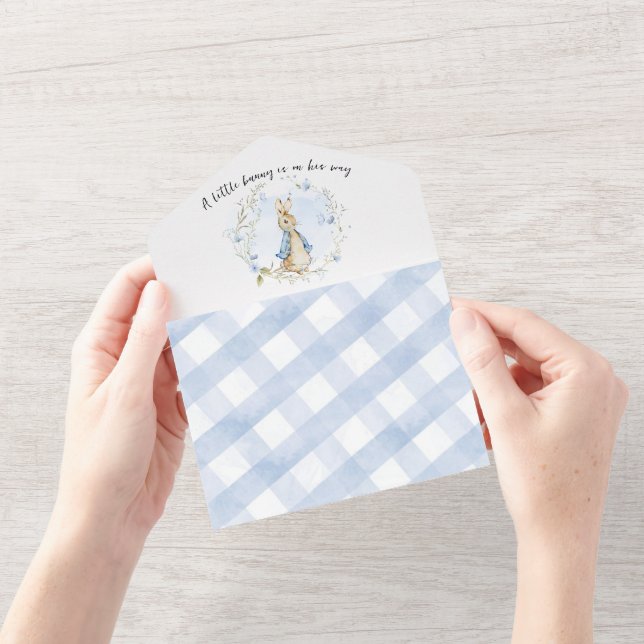 Peter Rabbit Baby Boy All in One Invitation (Ouverture)