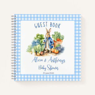 Peter rabbit baby boy baby shower guest book