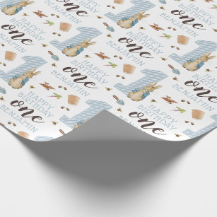 Peter Rabbit   Baby Boy's First Birthday Wrapping Paper
