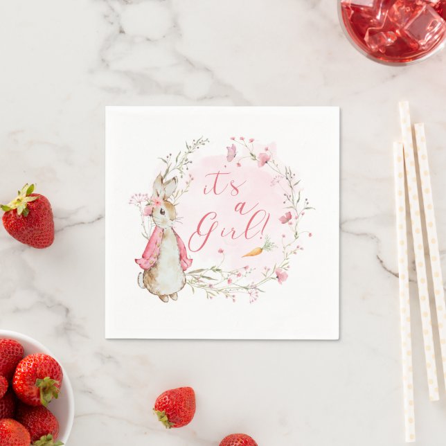 Peter Rabbit Baby Girl Paper Napkins | Standard (Insitu)