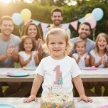 Peter Rabbit | Baby Girl's First Birthday - Name Baby T-Shirt<br><div class="desc">Celebrate your child's first birthday with these sweet Peter Rabbit Birthday shirts. Personalize by adding your child's name.</div>