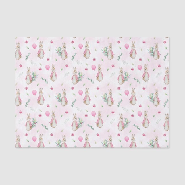 Peter Rabbit Baby Pink Tissue Paper (Front)