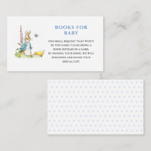 Peter rabbit Baby Shower Book Request Enclosure Card