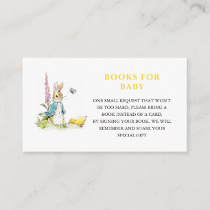 Peter rabbit Baby Shower Book Request Enclosure Card