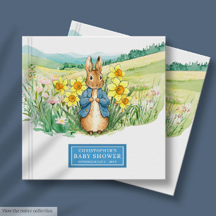 Peter Rabbit Baby shower de coeur Livre d'invité