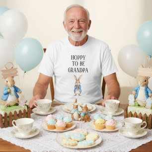 Peter Rabbit Baby Shower Hoppy To Be Grandpa T-Shirt