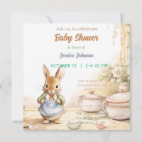 Peter Rabbit Baby shower Invitation