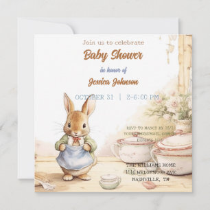 Peter Rabbit Baby shower Invitation