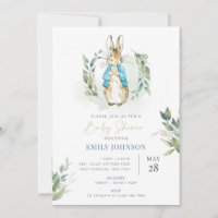 Peter Rabbit Baby shower Invitation
