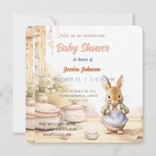 Peter Rabbit Baby Shower Invitation