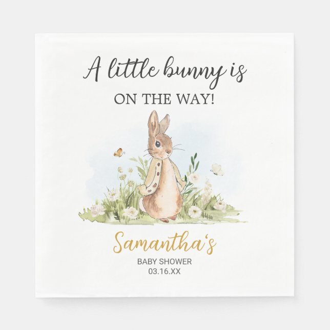Peter Rabbit Baby Shower Napkin (Front)