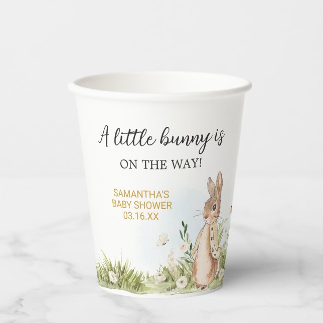 Peter Rabbit Baby Shower Paper Cups (Front)