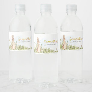 Peter Rabbit Baby Shower  Water Bottle Label