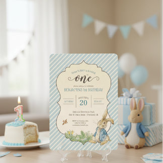 Peter Rabbit | Baby's First Birthday Invitation