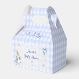 Peter Rabbit Blue Baby Shower Favor Box