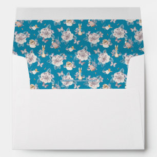 Peter Rabbit Blue Floral Garden Pattern Envelope