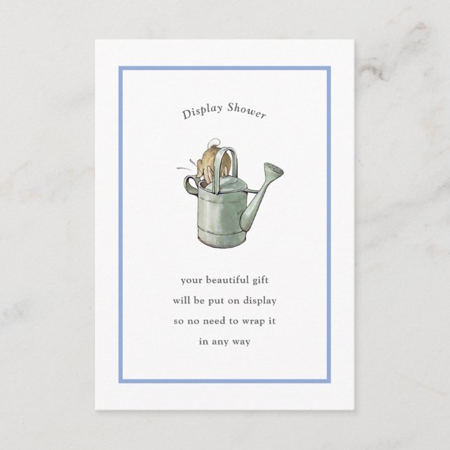 Peter Rabbit Blue Vintage Display Shower Enclosure Card (Front)
