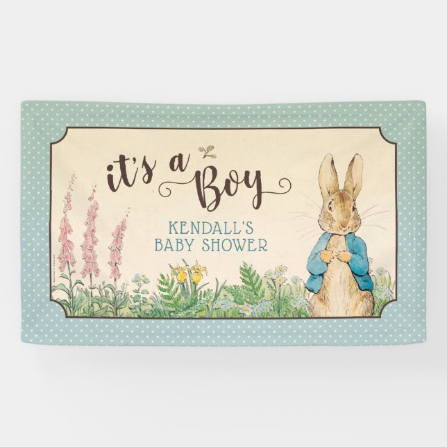 Peter Rabbit | Boy Baby Shower Banner (Horizontal)