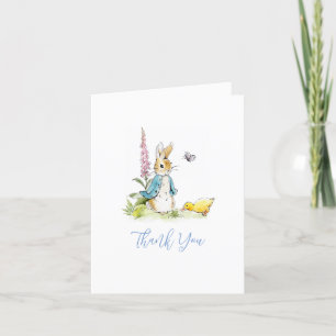 Peter Rabbit Boy Baby shower folded Thank you 